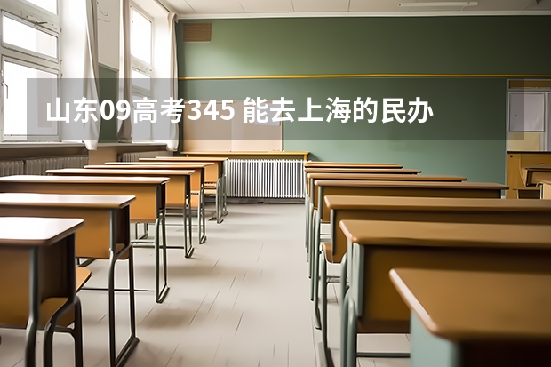 山东09高考345 能去上海的民办专科嘛??哪个比较好