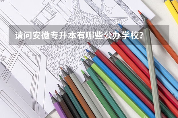 请问安徽专升本有哪些公办学校?