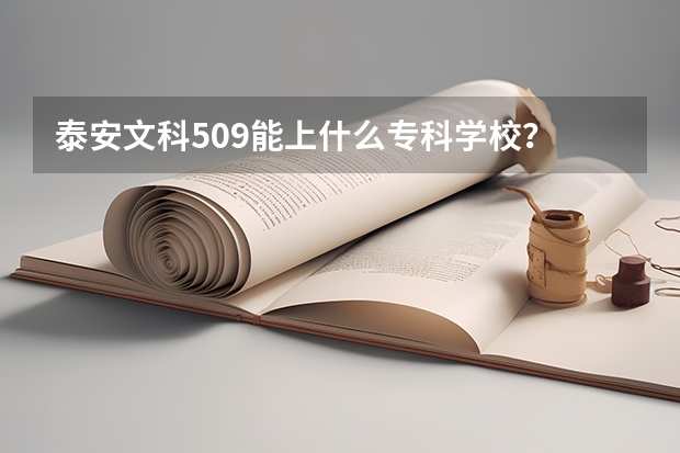 泰安文科509能上什么专科学校？