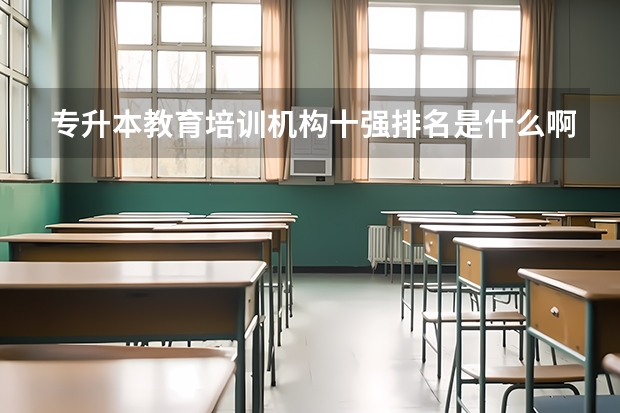 专升本教育培训机构十强排名是什么啊？