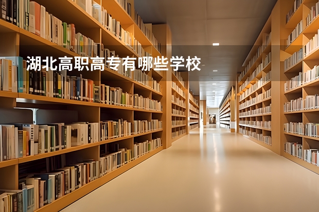 湖北高职高专有哪些学校