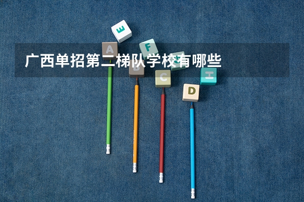 广西单招第二梯队学校有哪些