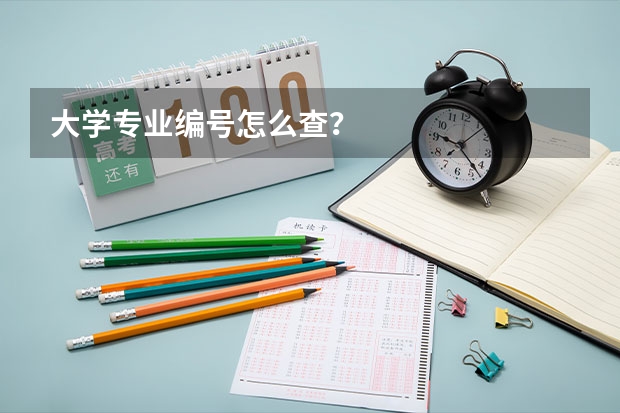 大学专业编号怎么查？