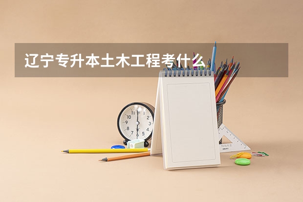 辽宁专升本土木工程考什么