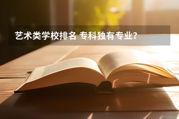艺术类学校排名 专科独有专业?