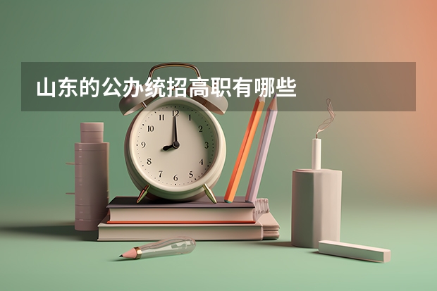 山东的公办统招高职有哪些