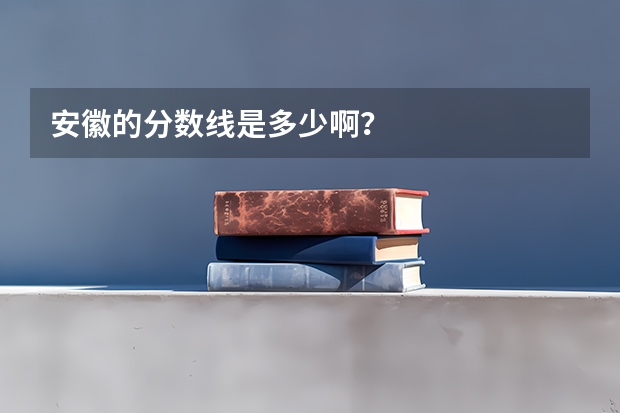 安徽的分数线是多少啊？