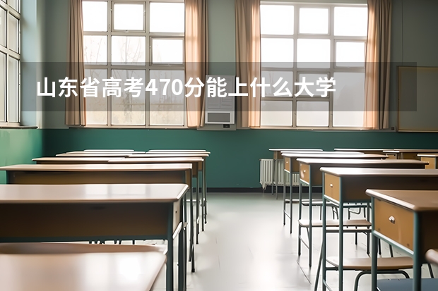 山东省高考470分能上什么大学