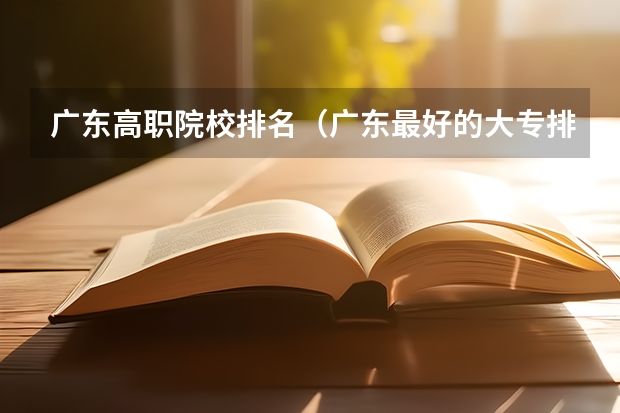 广东高职院校排名（广东最好的大专排名）