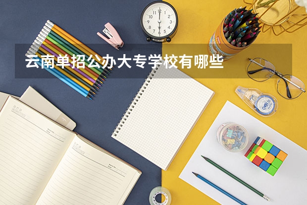 云南单招公办大专学校有哪些